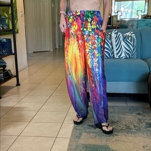 Vibrant Multicolor Women's Wide Leg Pants